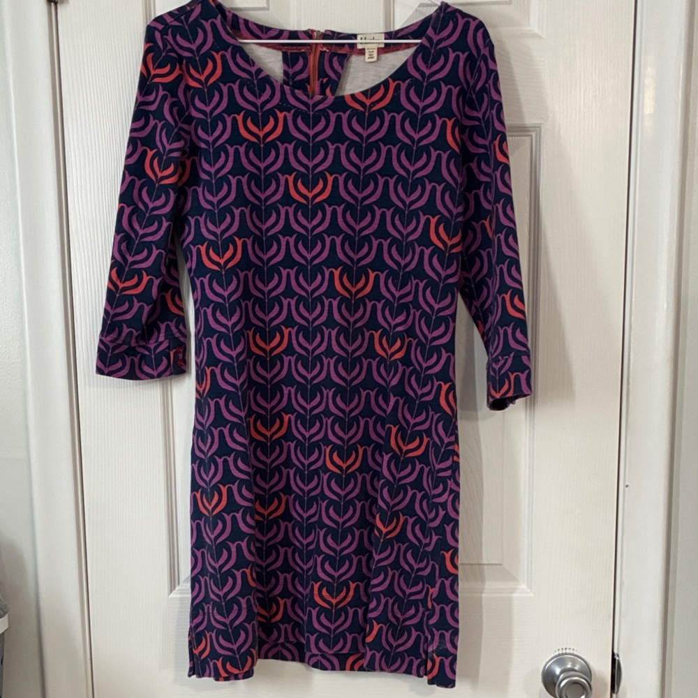 Hatley 3/4 Sleeve Cotton Shift Dress Medium